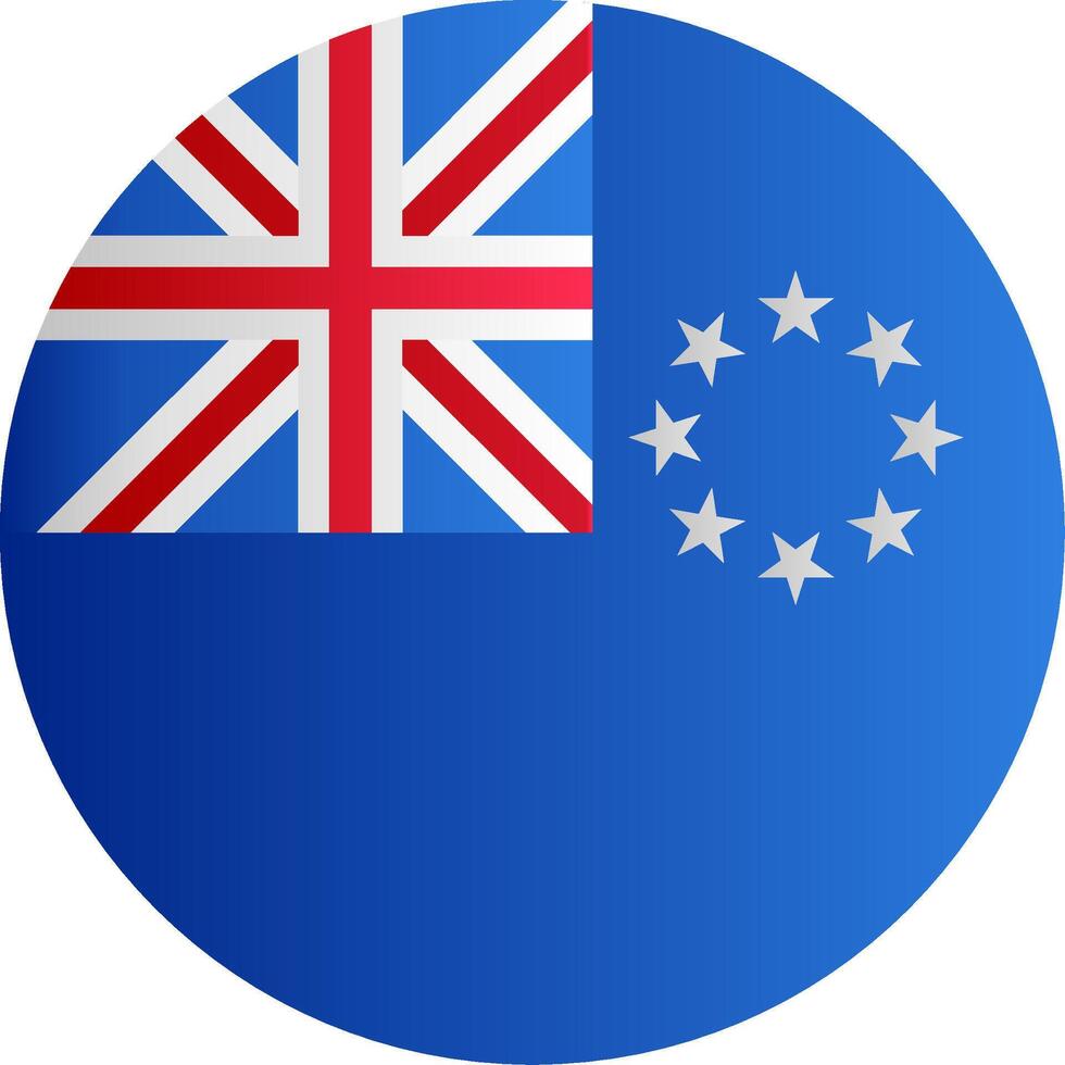 Flag of Cook Islands Glyph vector