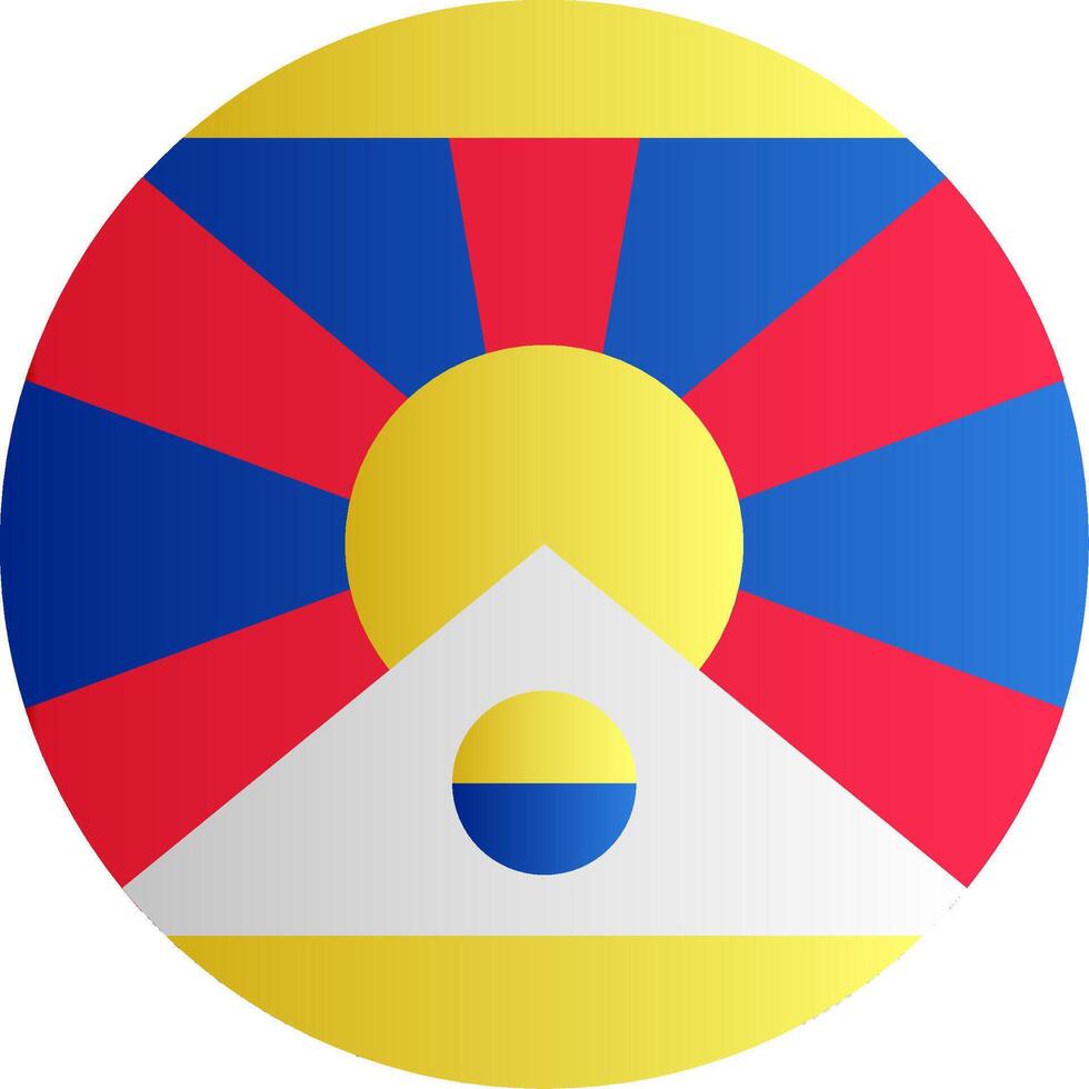 Flag of Tibet Glyph vector