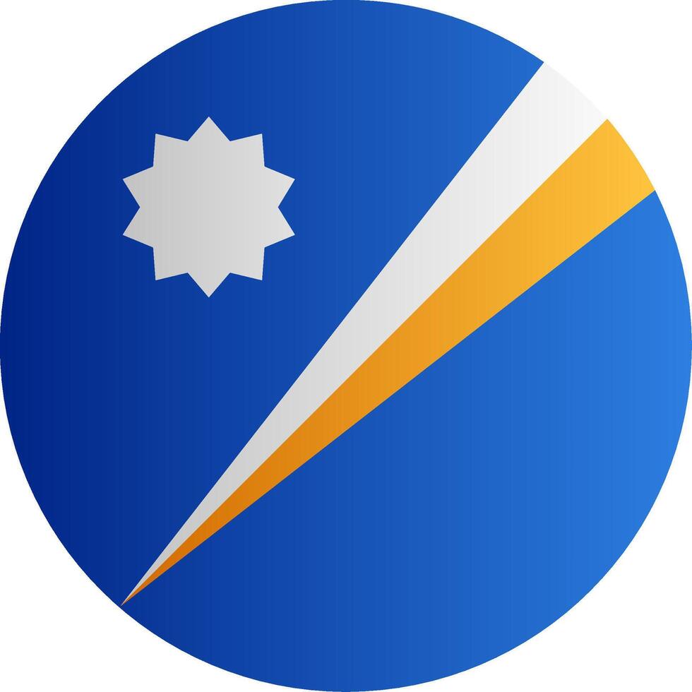 Flag of Marshall Islands Glyph vector