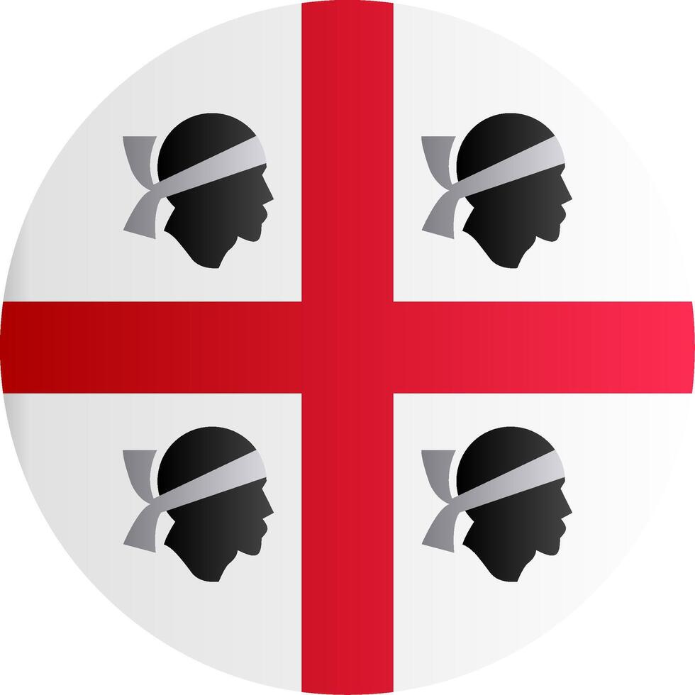 Flag of Sardinia Glyph vector