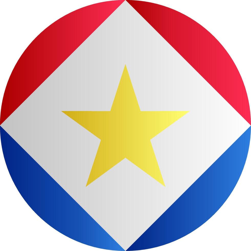Flag of Saba Island Glyph vector