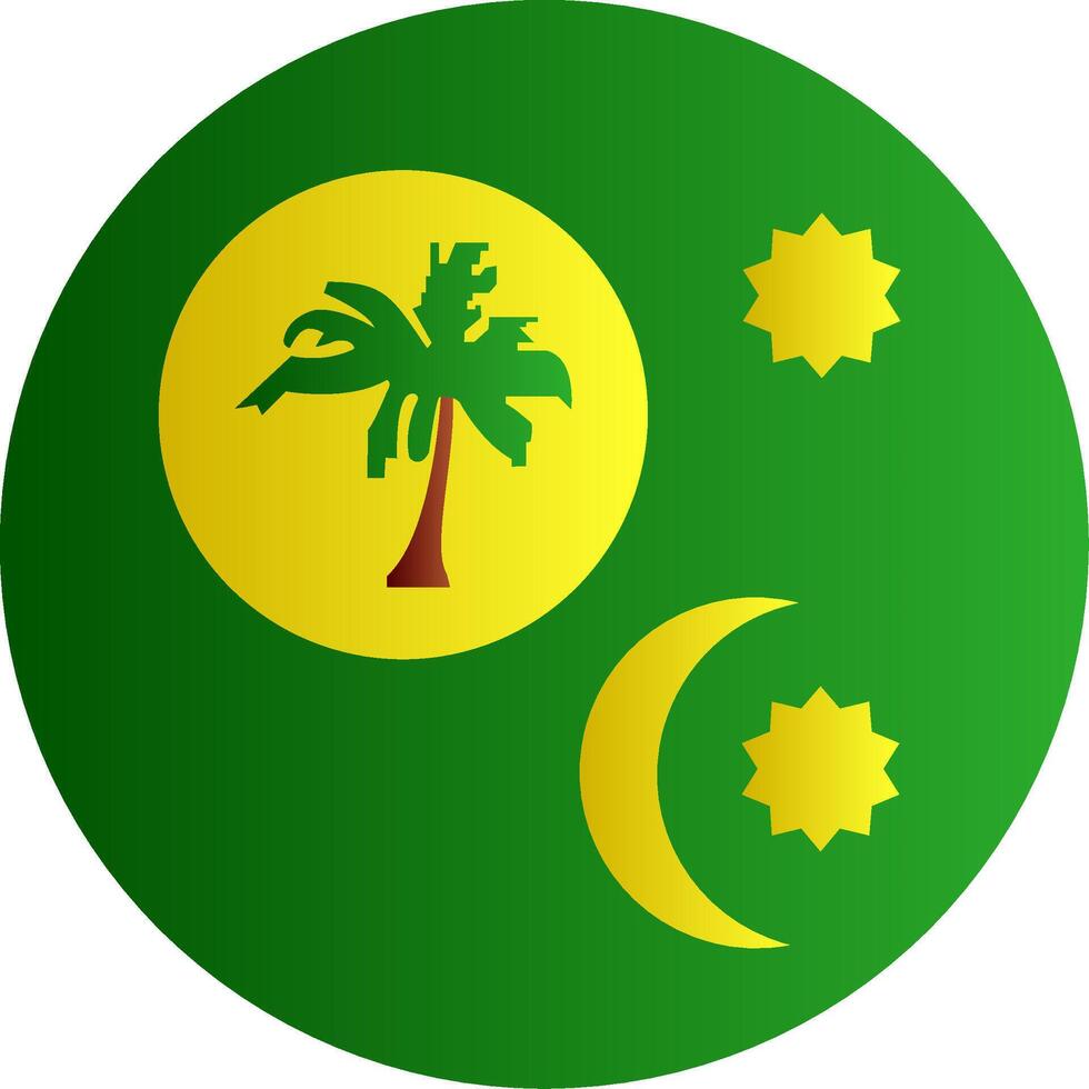 Flag of Cocos Island Glyph vector