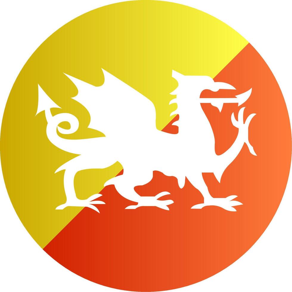 Flag of Bhutan duplicate Glyph vector