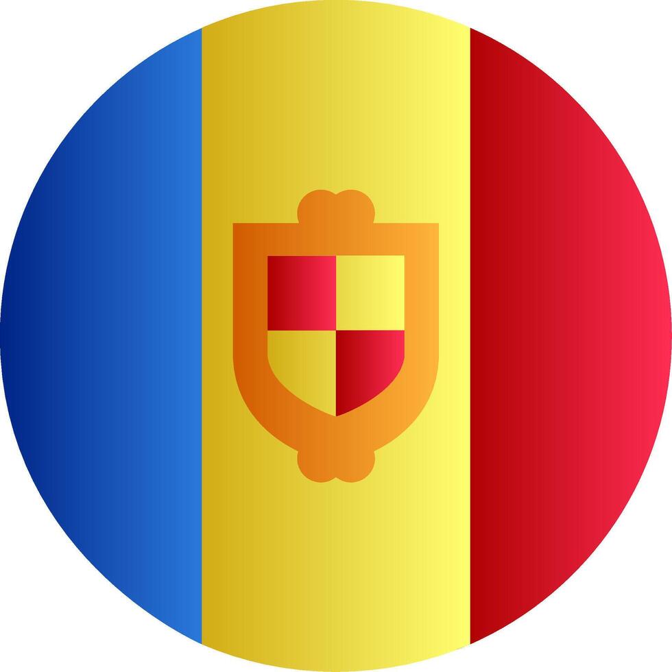 Flag of Andorra Glyph vector