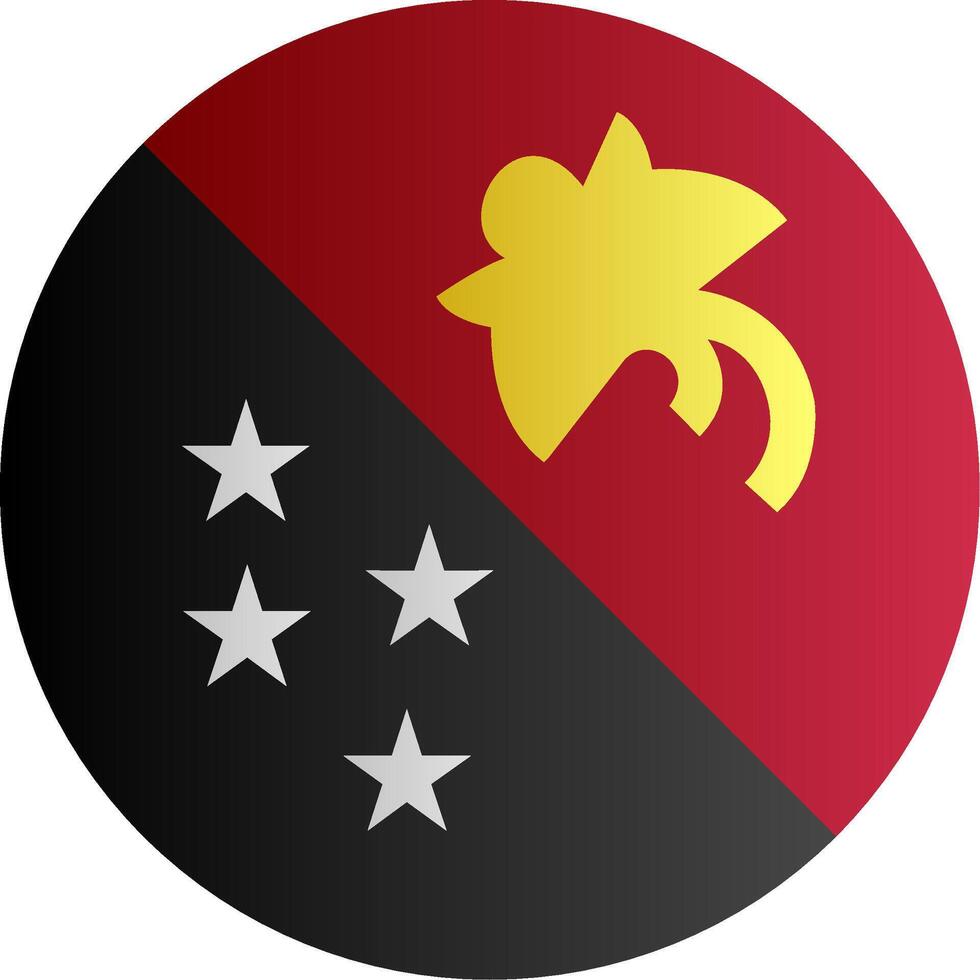 Flag of Papua New Guinea Glyph vector