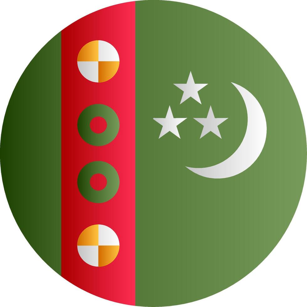 Flag of Turkmenistan Glyph vector