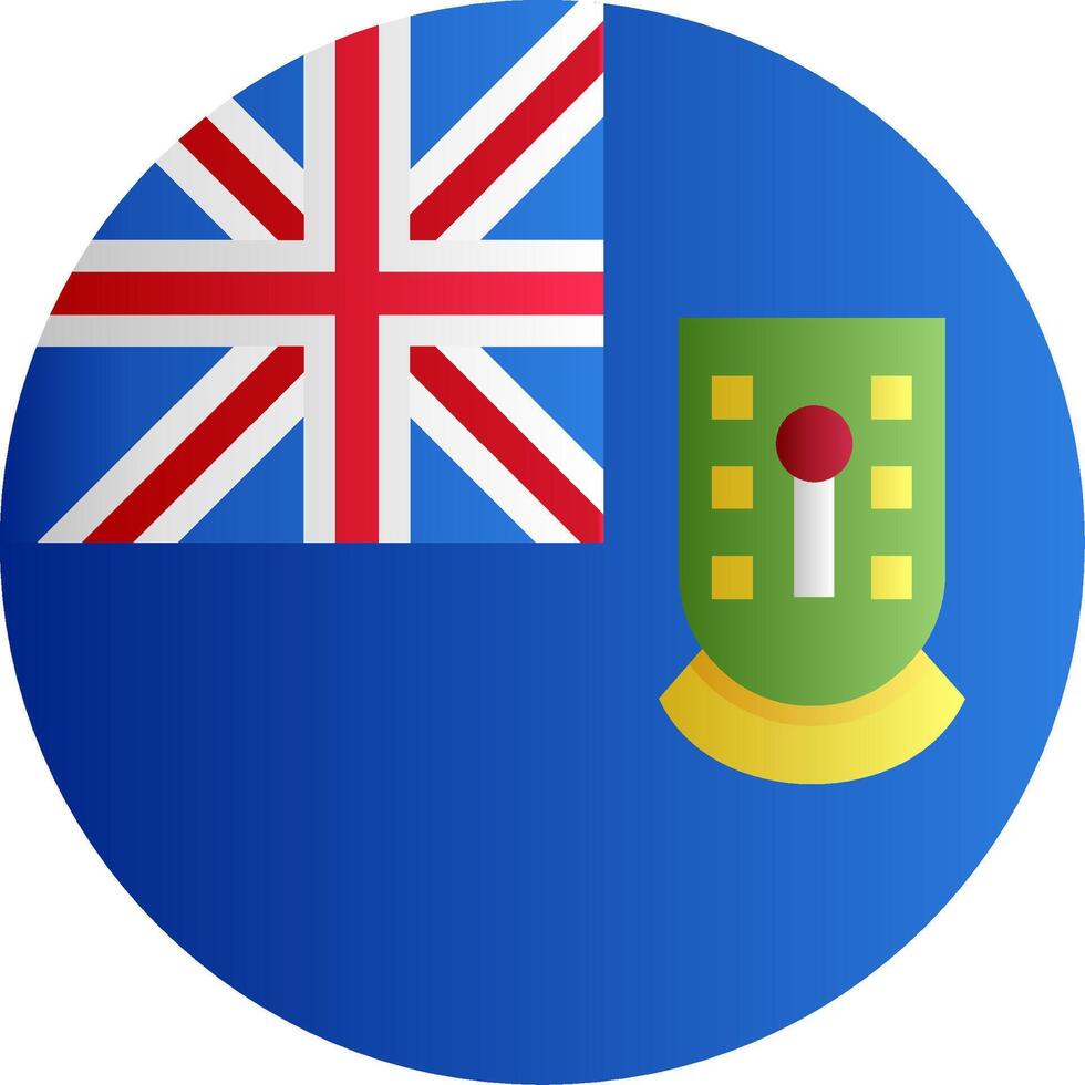 Flag of British Virgin Islands Glyph vector