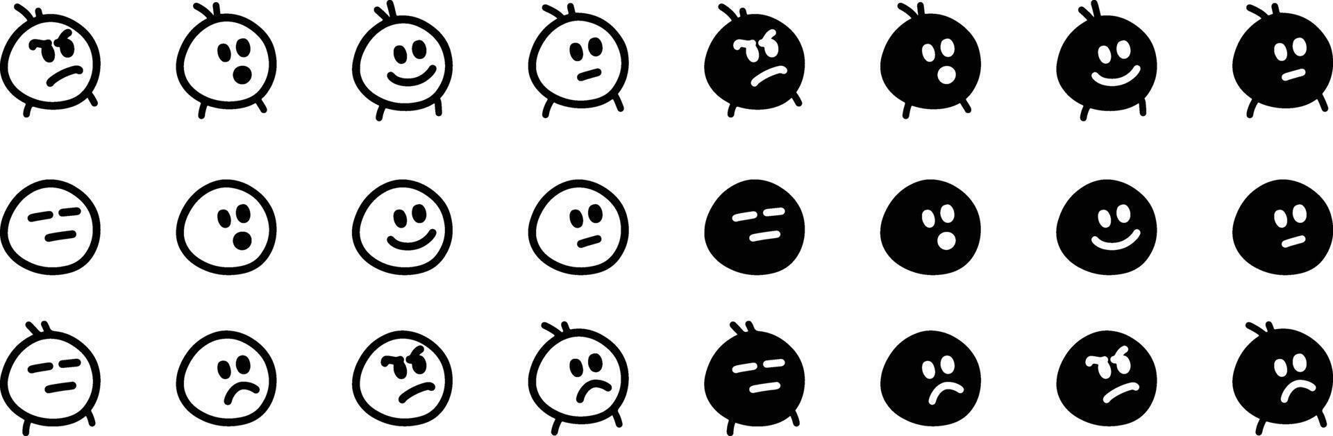 set of emoji vector