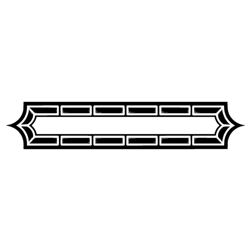 Geometric Black White Decorative Frame, , Modern. vector
