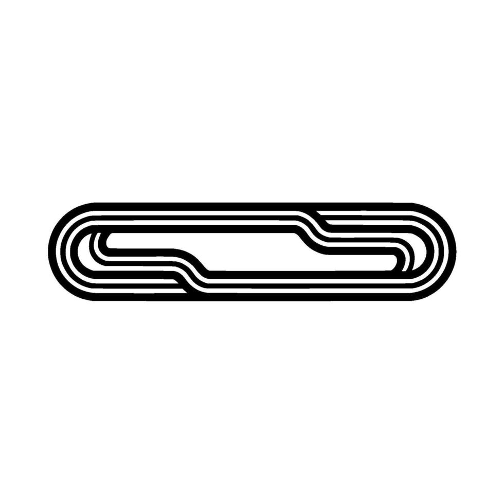 Abstract Minimalist Black White Curve on Gradiated Background. vector