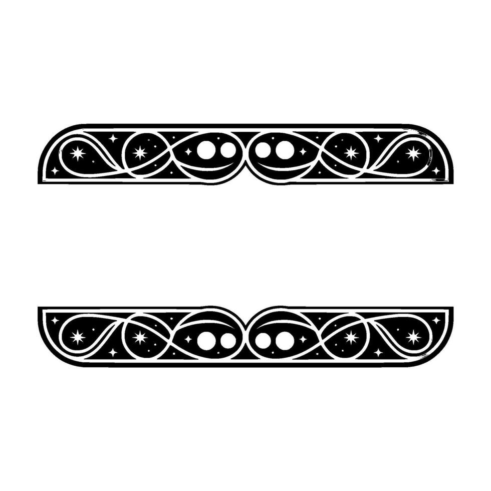 Celestial Symmetry Art Deco-Inspired Border. vector