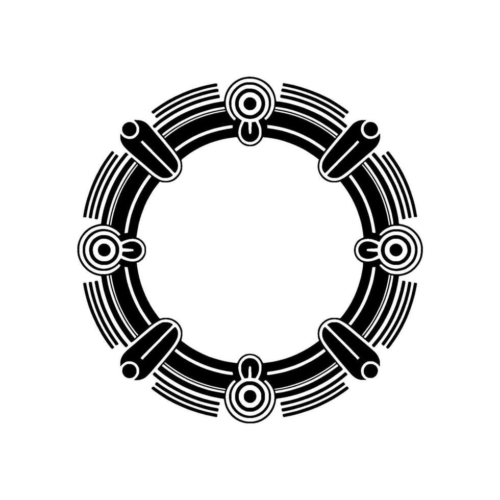 Black and White Geometric Circle for Modern Decorative Elements. vector
