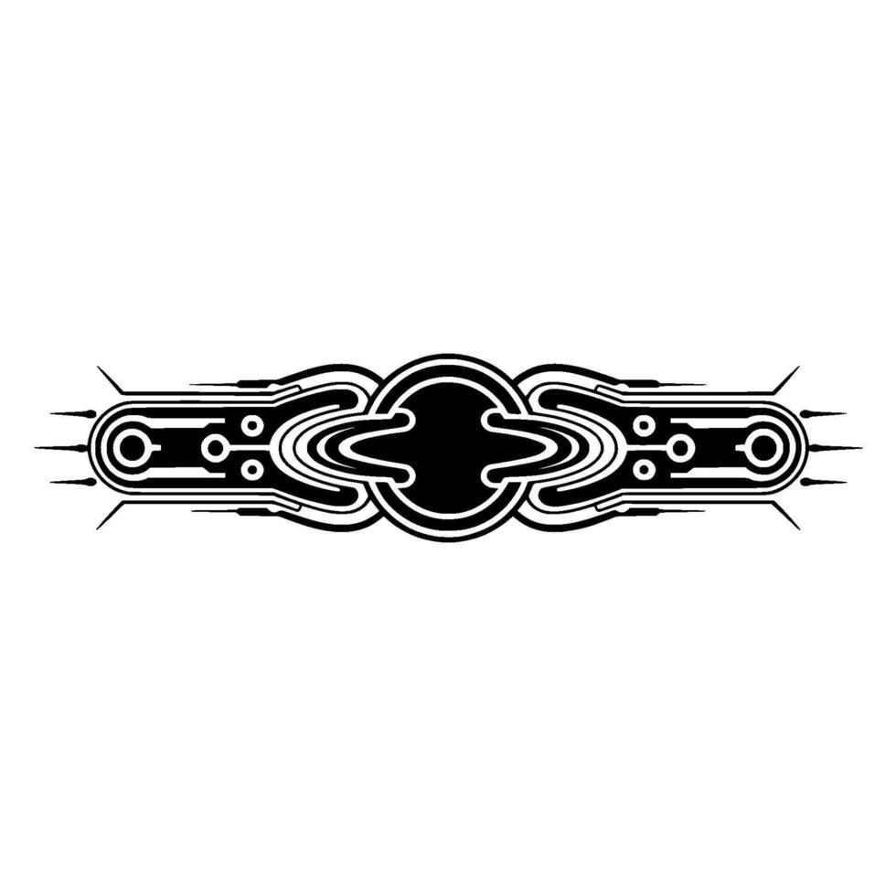 Futuristic Abstract Element in Black and White. vector