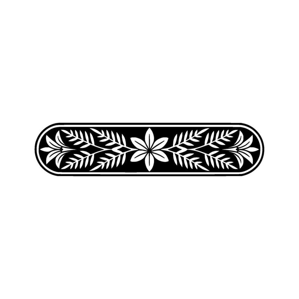Elegant Black Floral Border on Gradiant Background. vector