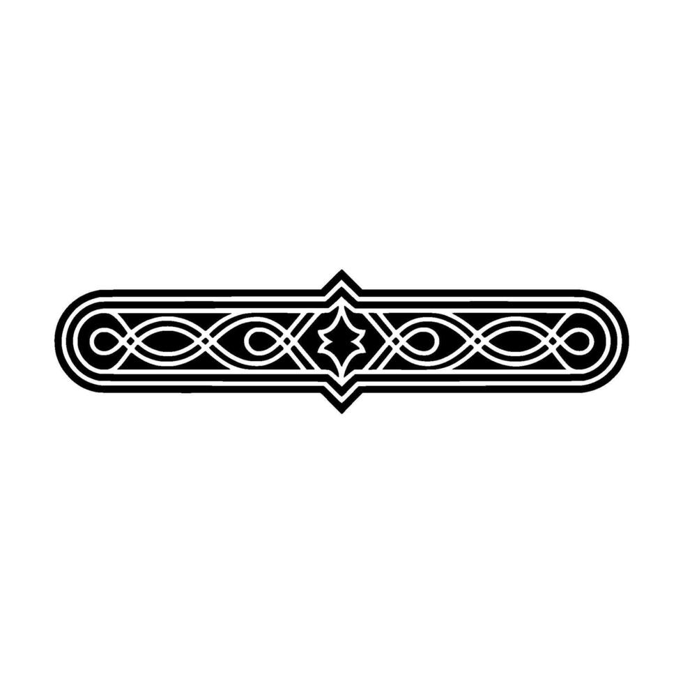 Minimalist Ornamental Black White Geometric Pattern. vector