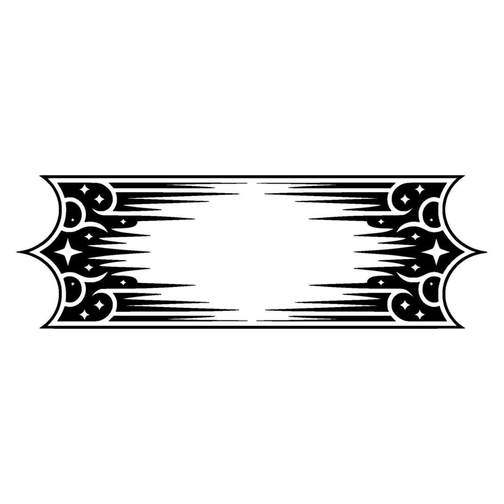 Abstract Black and White Ornamental Banner. vector