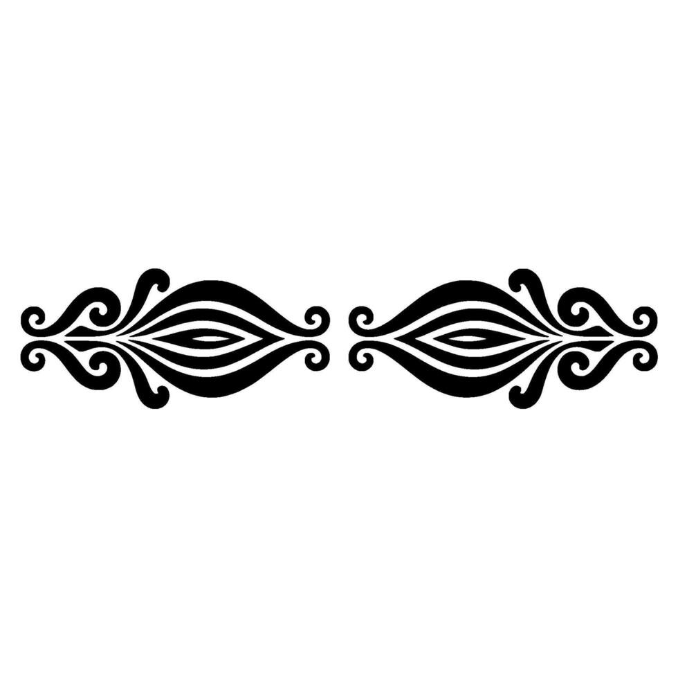 Elegant Black Swirl Element on Gradiant Background. vector