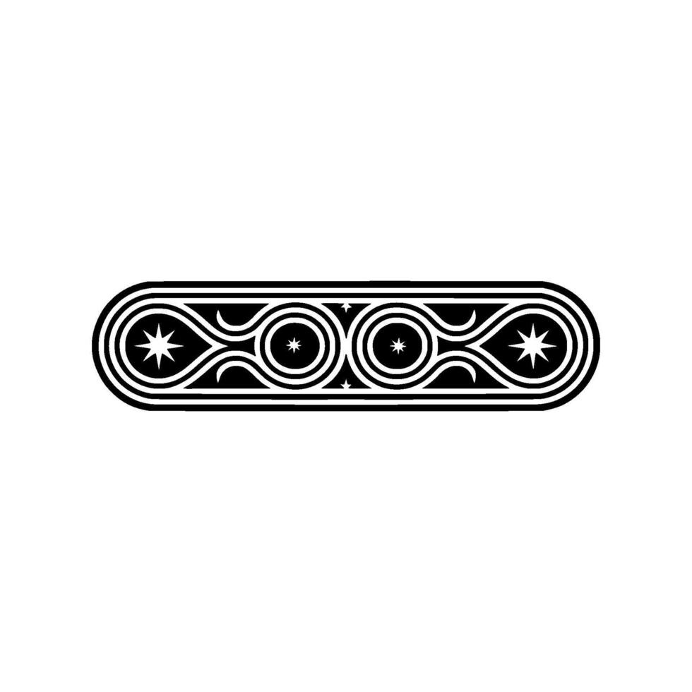 Elegant Art Deco Border Stars and Geometric Ornament. vector