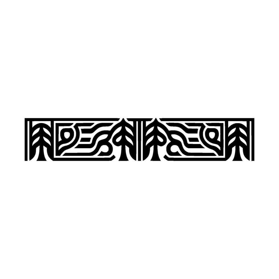 Geometric Black Border Ornamental for Decoration Elements. vector