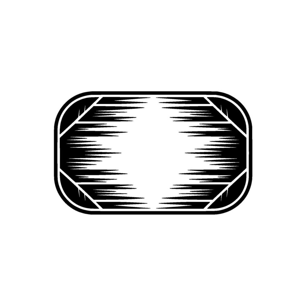 Minimalist Geometric Frame with Leaves. vector