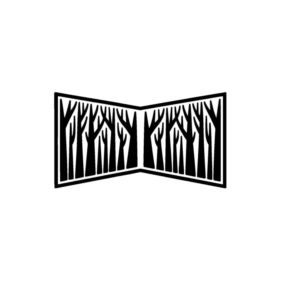 Geometric Forest Abstract Book Trees Illustration. vector