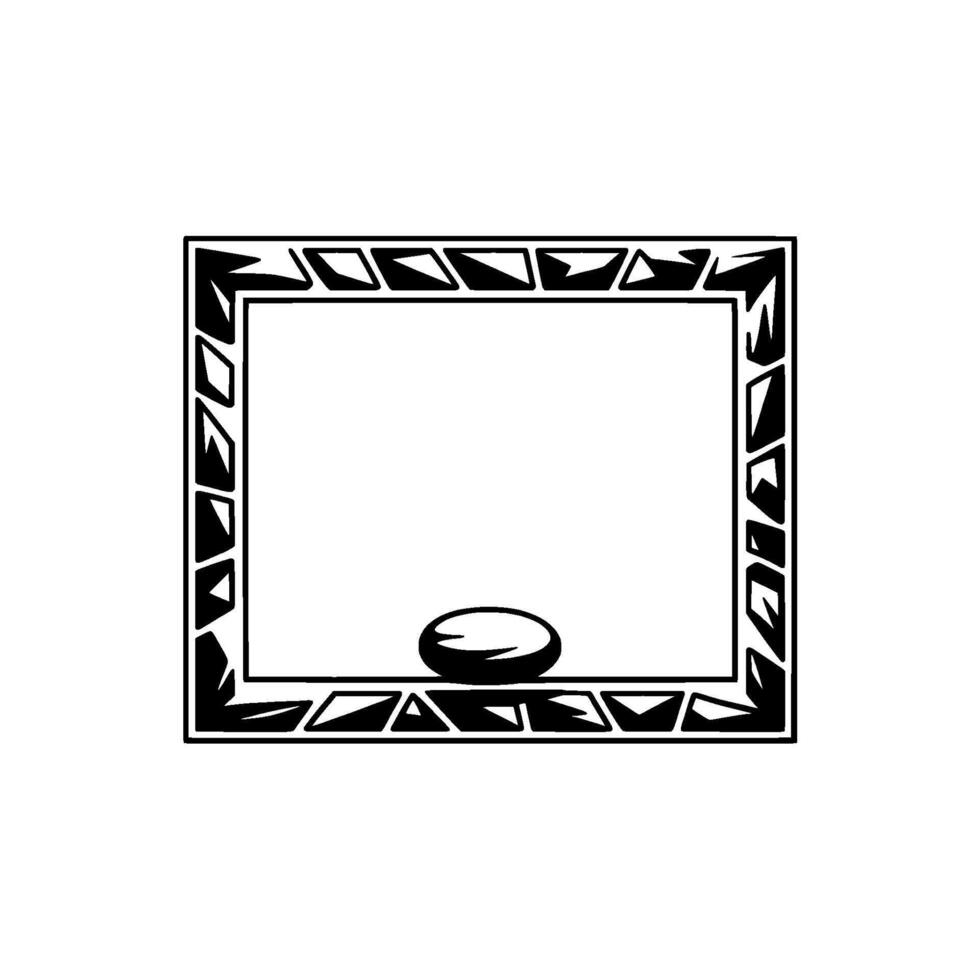 Geometric Frame with Stone Accent Minimalist , Decorative Element. vector