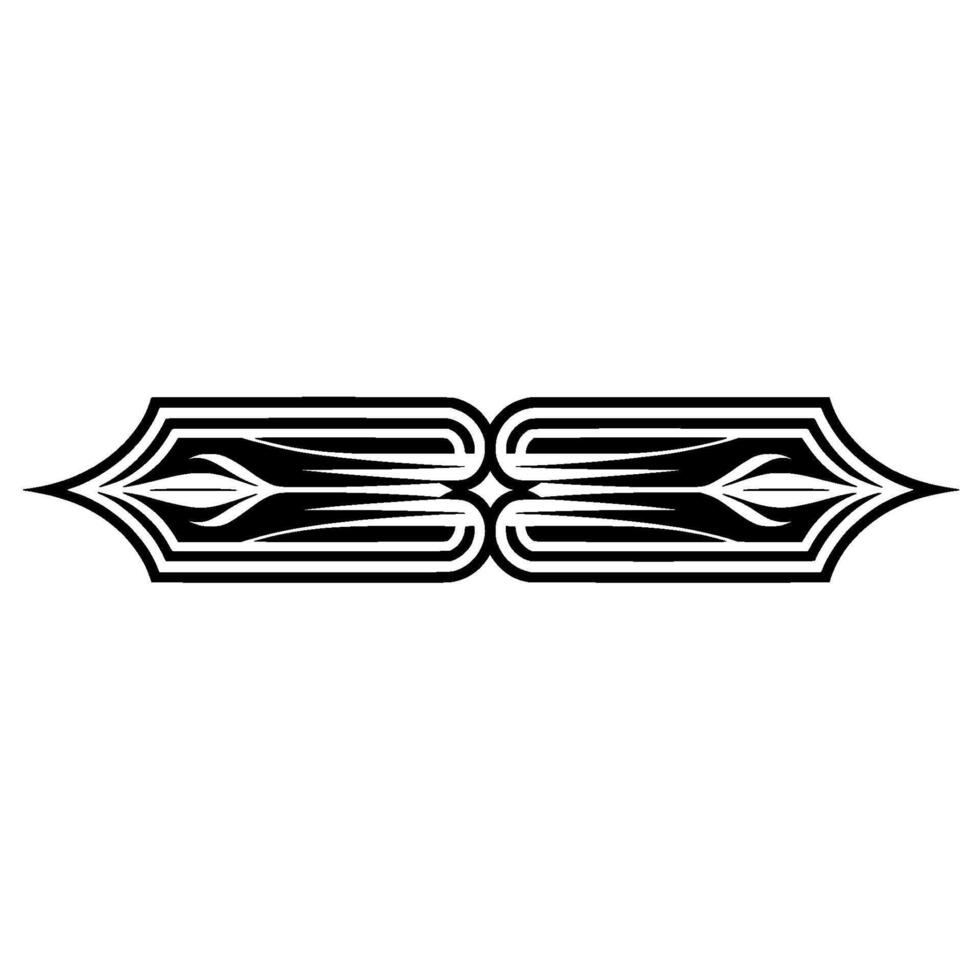 Tribal-Inspired Symmetry Black and White Decorative Element. vector