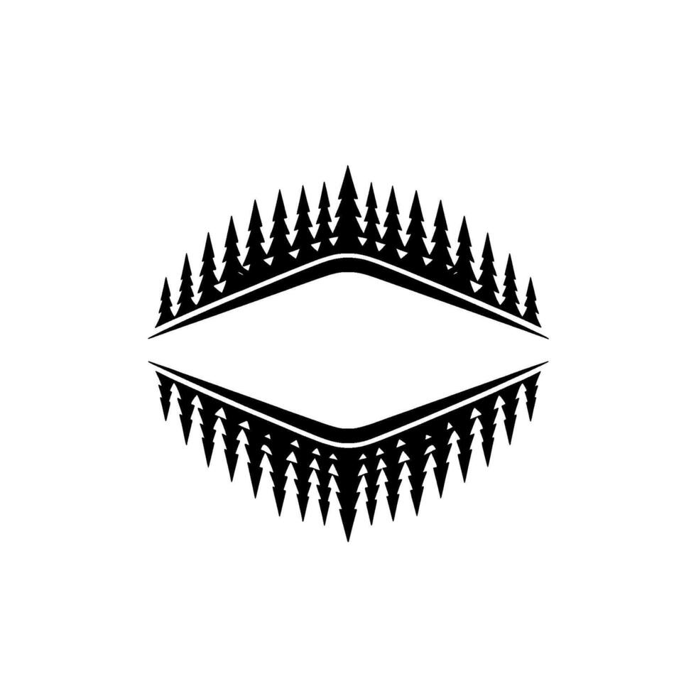 Forest Lodge - Minimalist Mountain Badge Illustration. vector