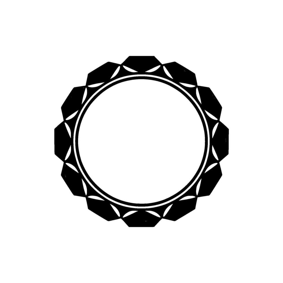 Elegant Geometric Frame - Black and White Illustration. vector