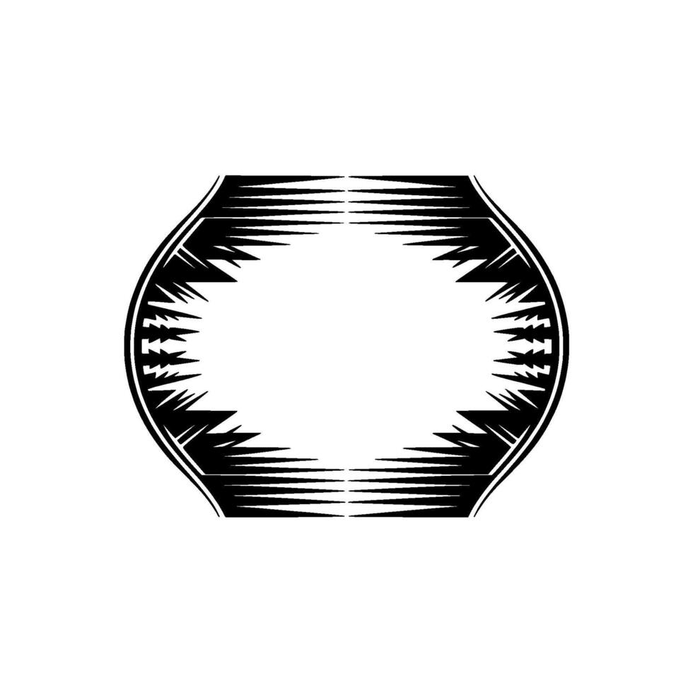 Geometric Abstract Frame with Spike Detail - Element. vector