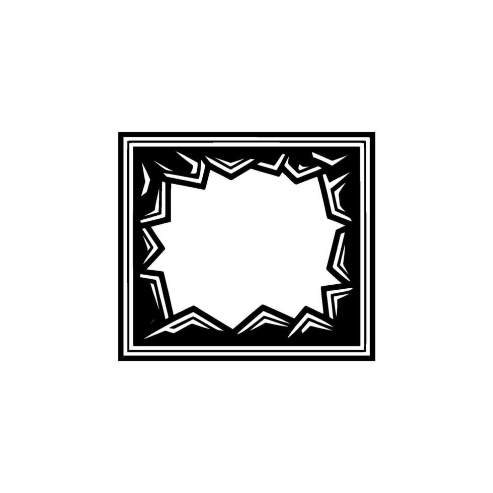 Abstract Geometric Frame with Jagged Edges - Element. vector