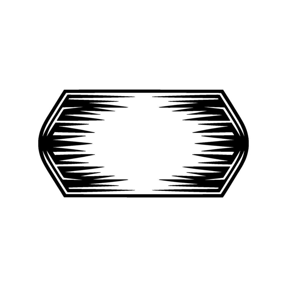 Abstract Hexagonal Frame with Geometric Effect. vector