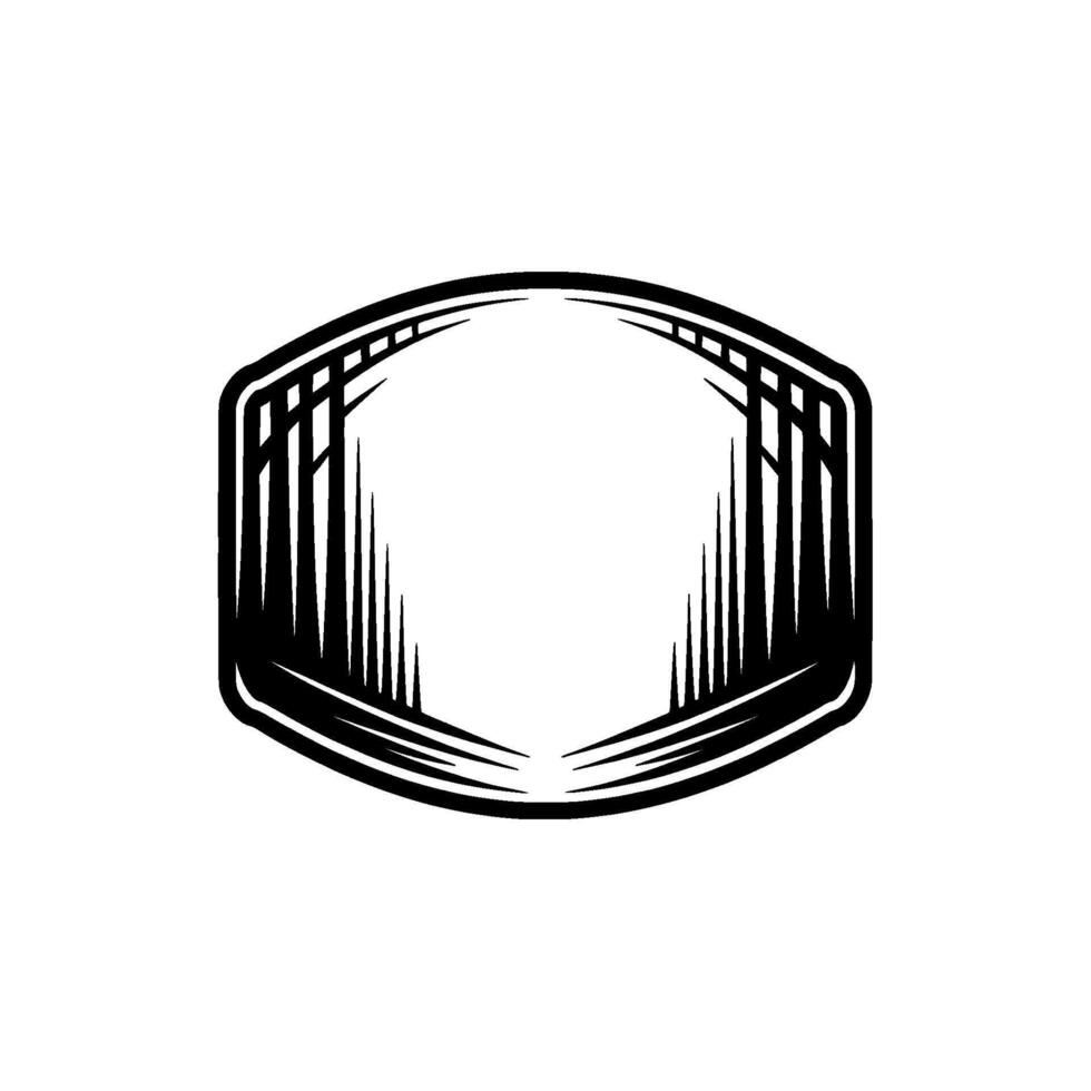 Abstract Hexagon Frame, Geometric , Minimalist Style. vector