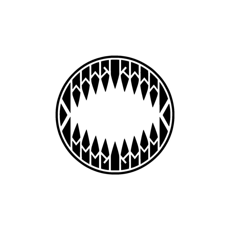 Geometric Shark Jaw on White, Minimalist, Modern Concept. vector