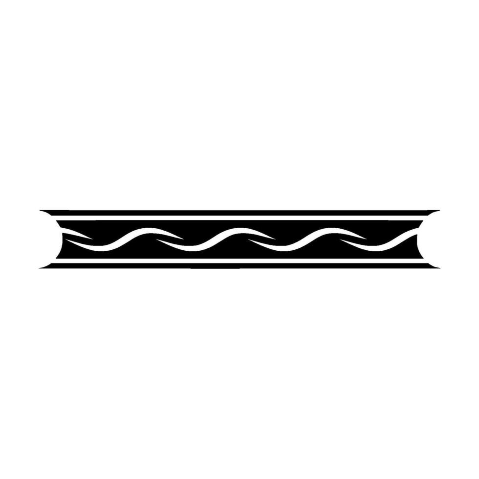 Black Wave Border , Minimalist Element. vector