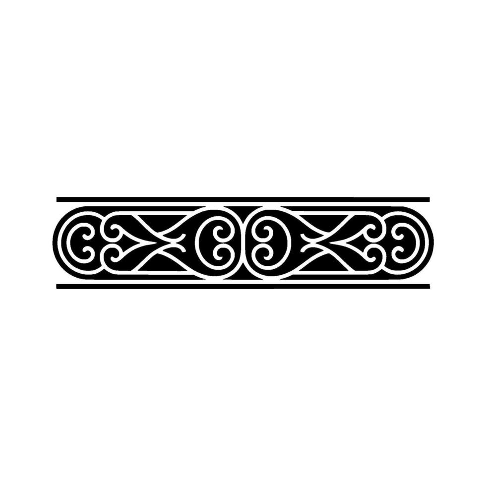 Ornate Celtic Border in Black and White, Minimalist Style. vector
