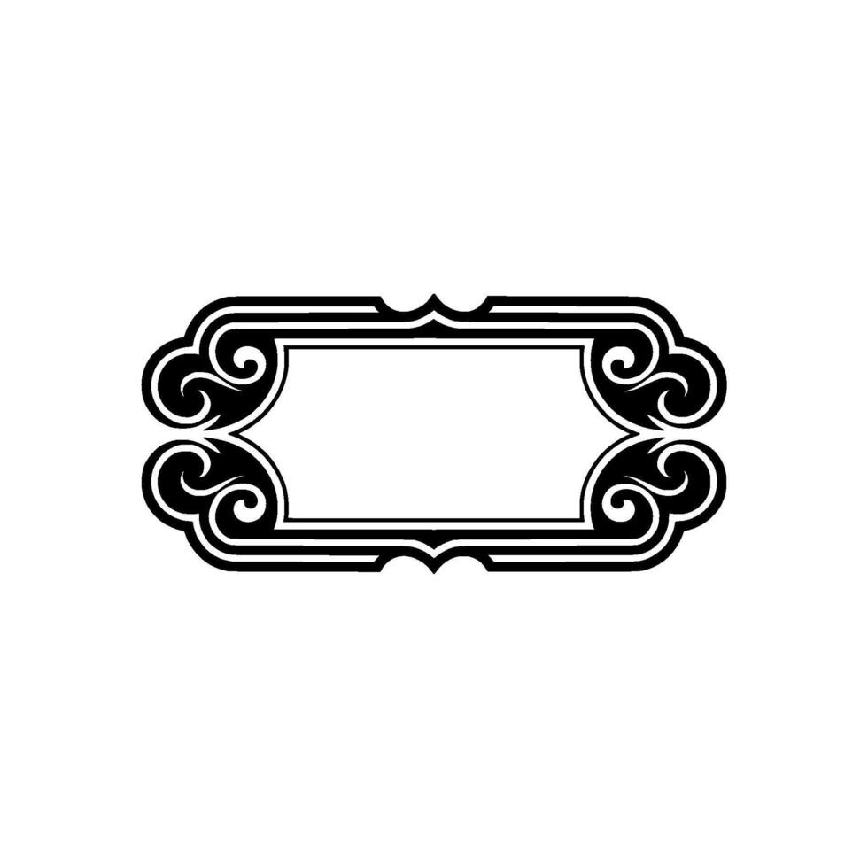 Decorative Black Frame on Gray Background Elegant. vector