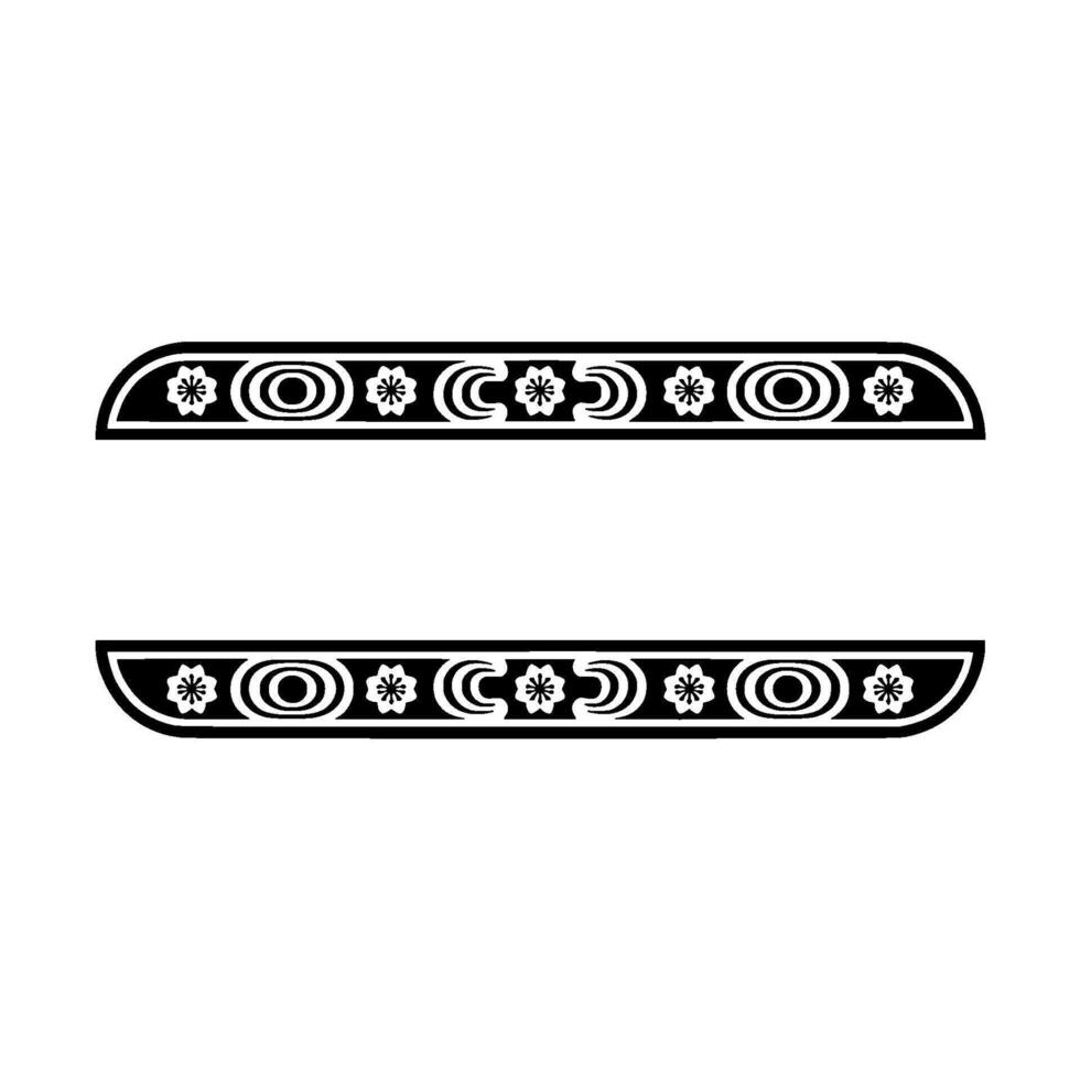 Floral Border Elements, Monochrome, Decorative Dividers. vector