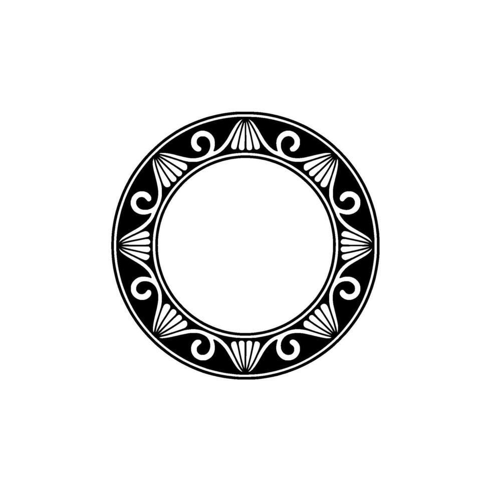 Elegant Circular Ornament, Decorative on Grayscale Background. vector