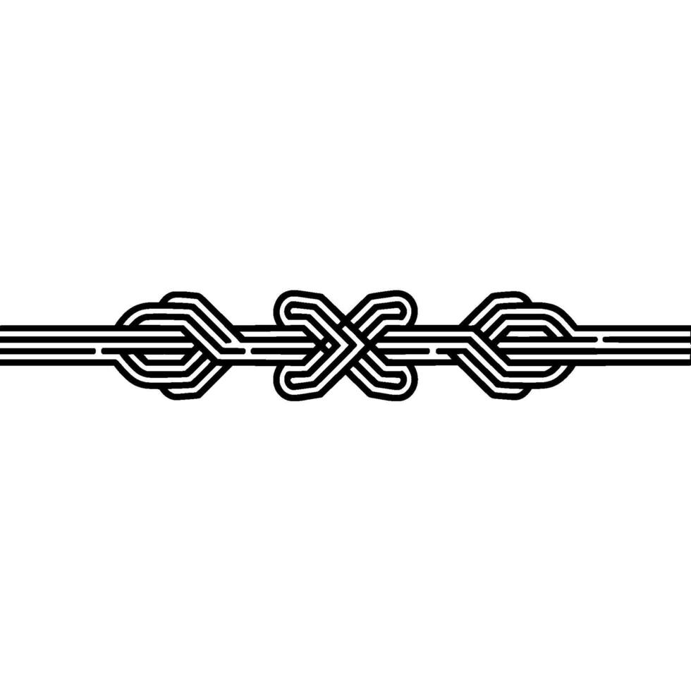 Minimalist Black and White Knot - Illustration. vector