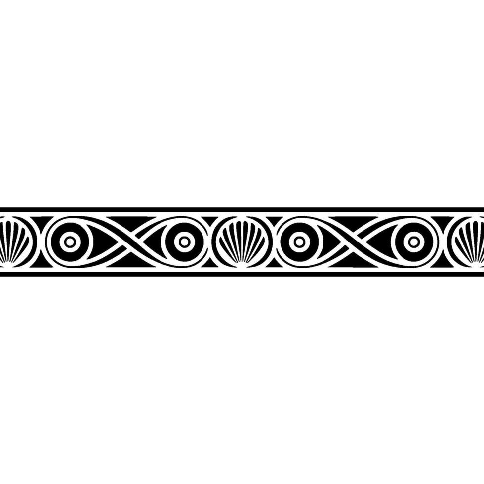 Elegant Black White Decorative Border Ornamental. vector
