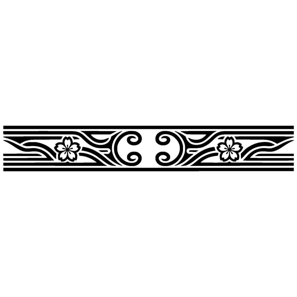 Elegant Black Floral Border on Gradient Background - ,. vector