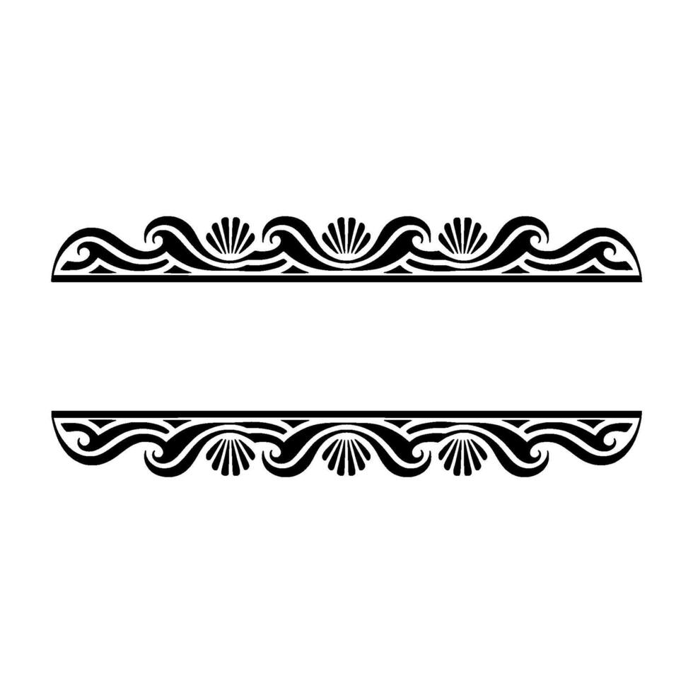 Elegant Frame with Seashell Motifs. vector