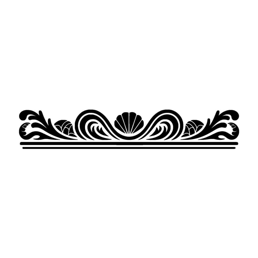 Elegant Black White Decorative Border. vector