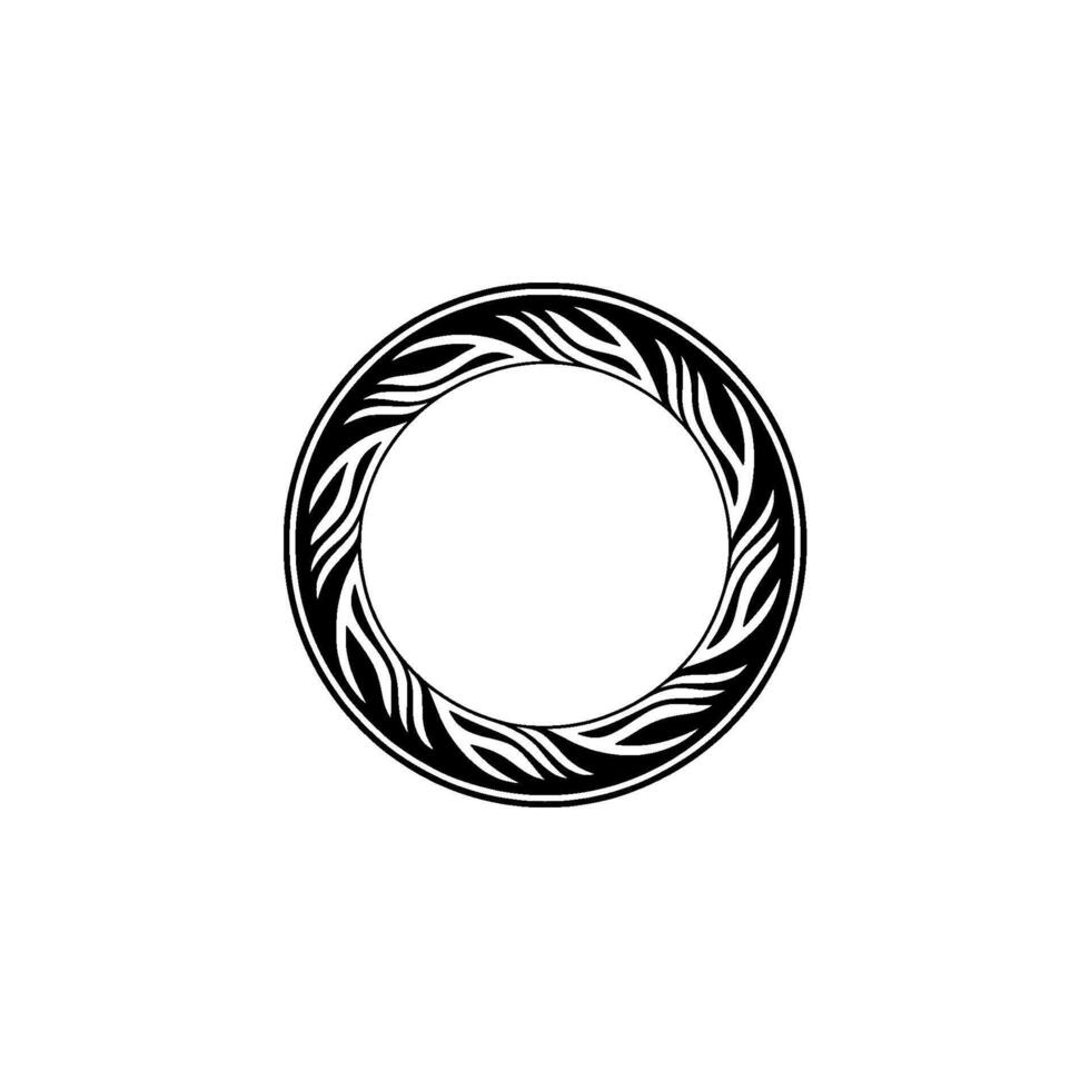 Minimalist Circle Pattern Black and White Decorative. vector