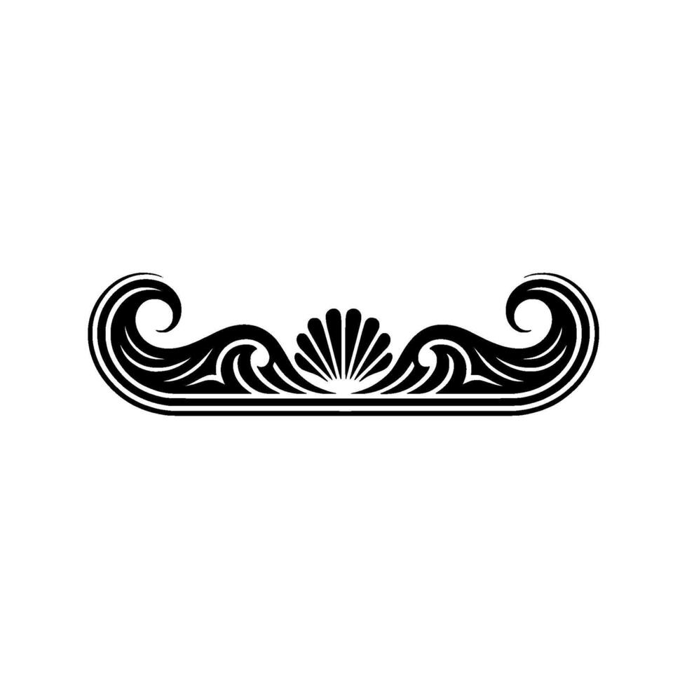 Elegant Decorative Border with Seashell Motif, Illustration. vector