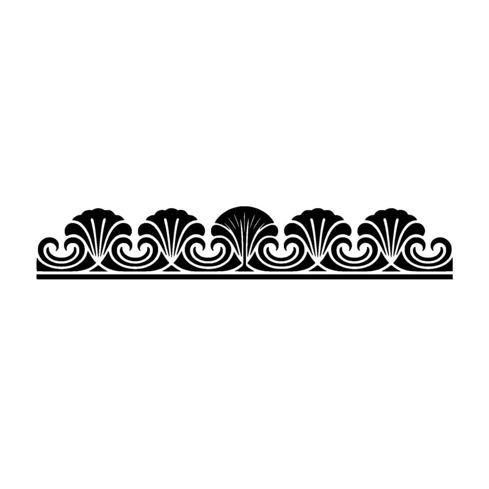 Elegant Decorative Border, Scroll and Shell. vector
