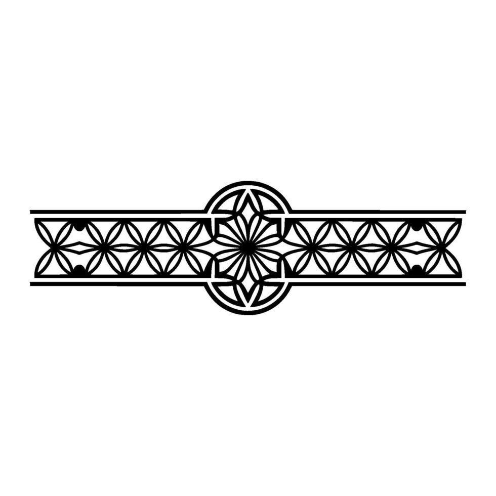 Elegant Geometric Black Border on Light Gray Background. vector