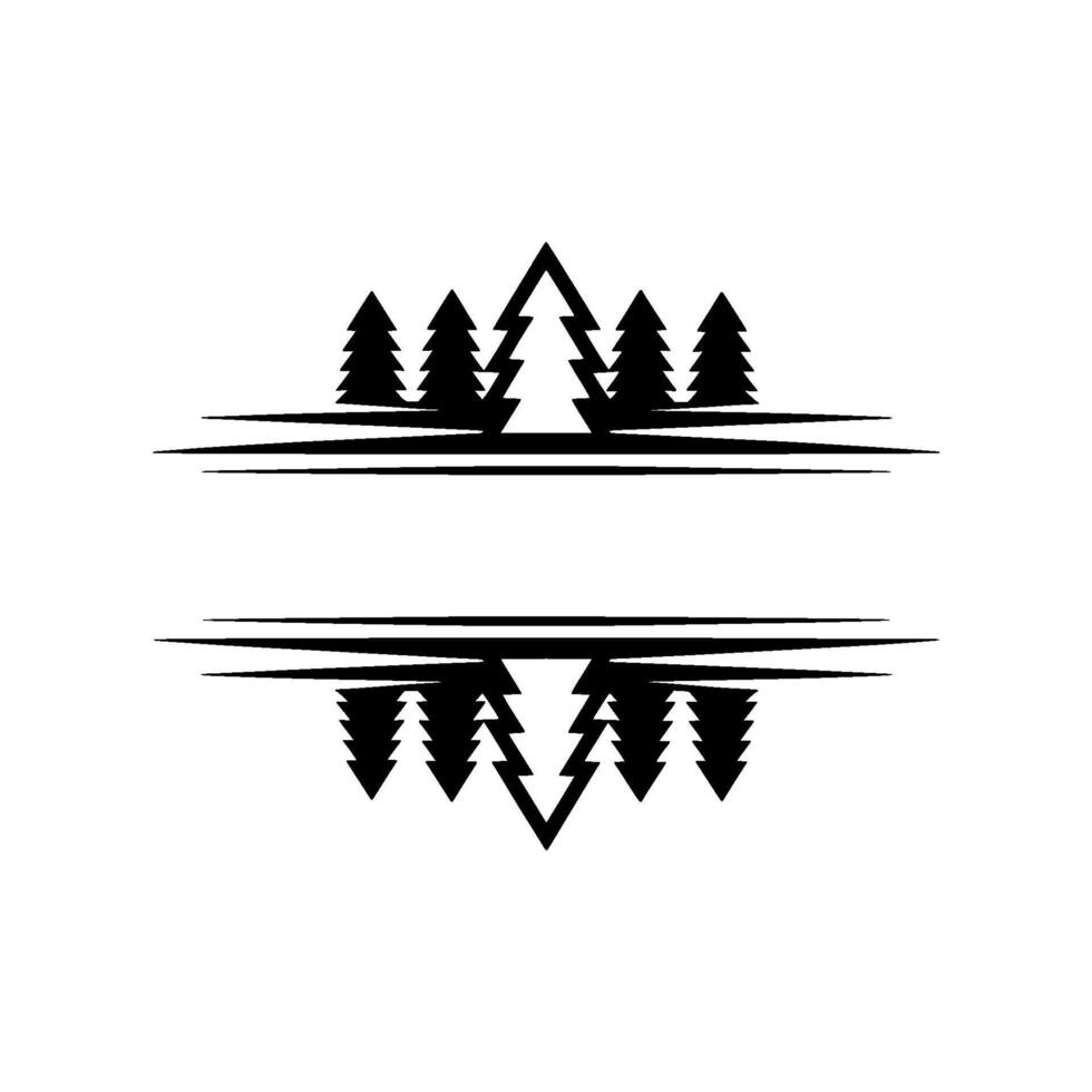 Minimalist Forest Crest Emblem for. vector