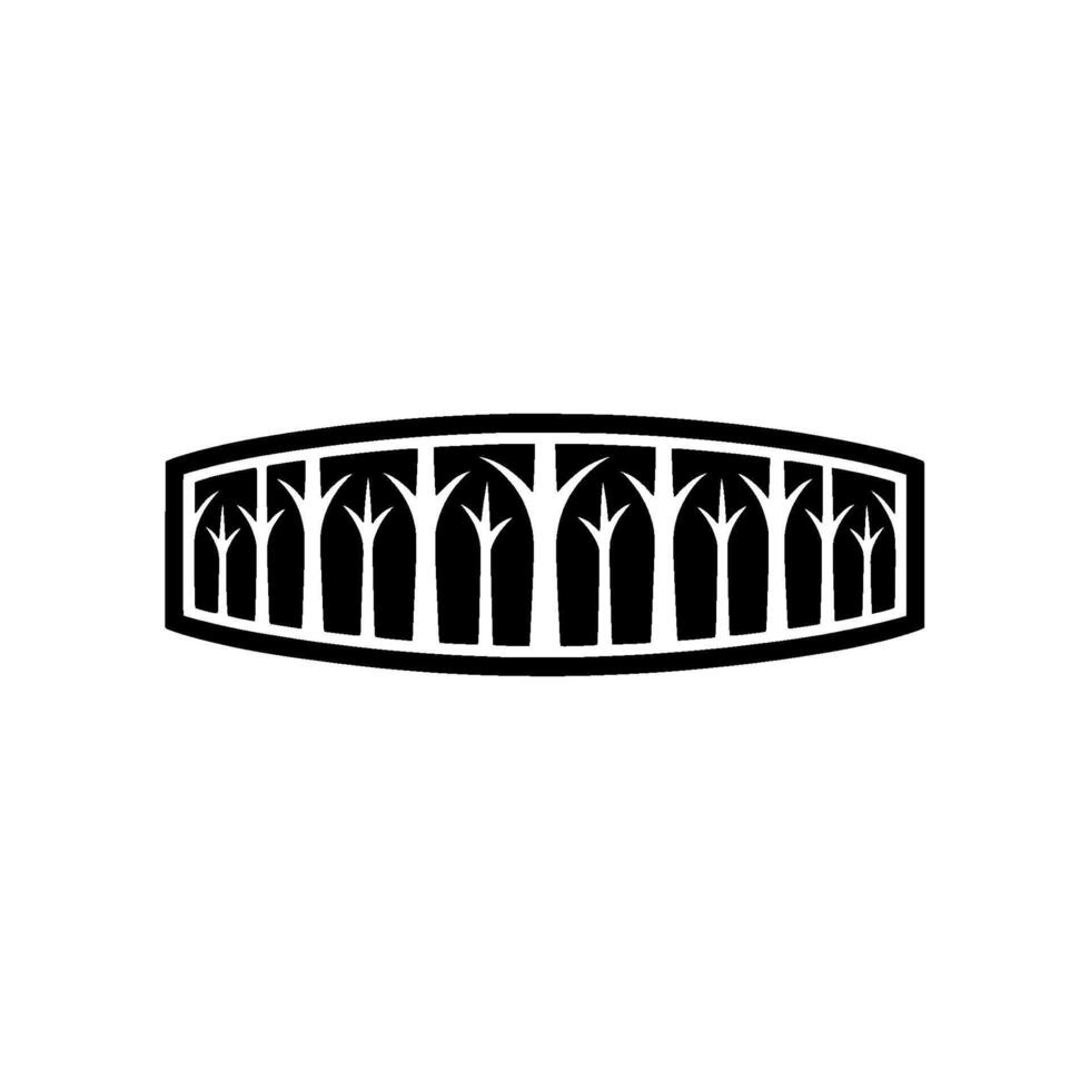 Minimalist Forest , Black on White, Element. vector